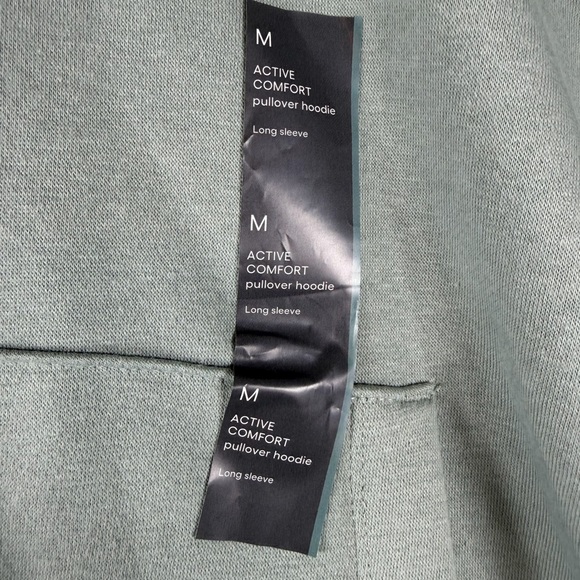 ALL IN MOTION NWT men’s active comfort fleece hooded sweatshirt -sage green -med - Picture 9 of 12